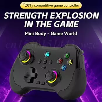 Беспроводной контроллер RGB с двойной вибрацией, игровой контроллер с Bluetooth-совместимым 6-осевым датчиком движения для Switch Steam Deck PS3 PS4