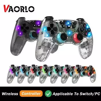 Беспроводной контроллер VAORLO для Nintendo Switch/Switch OLED-геймпада с RGB-подсветкой, шестиосевой вибрацией, функцией пробуждения одной кнопкой