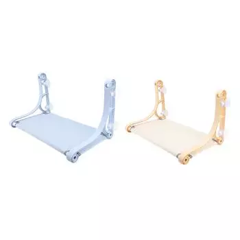 Беспроводной кошачий гамак для окна с 4 присосками, прочная несущая рама, кошачий гамак Beige