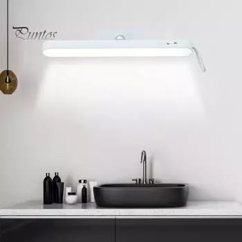 Беспроводной косметический светильник, супер яркий, с регулируемой яркостью, без мерцания, перезаряжаемый через USB, светодиодный косметический светильник, светильник для ванной комнаты белый