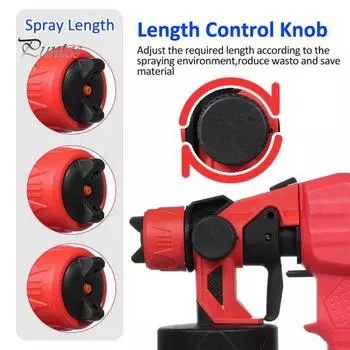 Беспроводной краскопульт с 4 насадками, 38000 об/мин, высокая скорость, 3 режима, регулируемый, широко используемый перезаряжаемый краскопульт US Plug