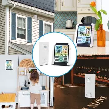 Беспроводной Крытый Открытый Гигрометр Термометр Температура Влажность Дисплей Монитор Цифровая Погода белый