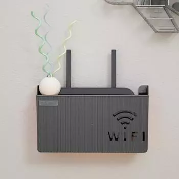 Беспроводной маршрутизатор Wi-Fi, полка, ящик для хранения, настенный органайзер из АБС-пластика, кабельный кронштейн для питания, органайзер, ящик для домашнего декора синий