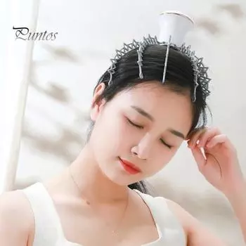 Беспроводной массажер для головы Octopus с несколькими режимами массажа, регулируемым эргономичным дизайном, электрический массажер для кожи головы со съемными когтями розовый