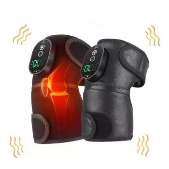 Беспроводной массажер для ног 3 в 1, нагревательные подплечники, налокотники, наколенники, массаж температуры колена