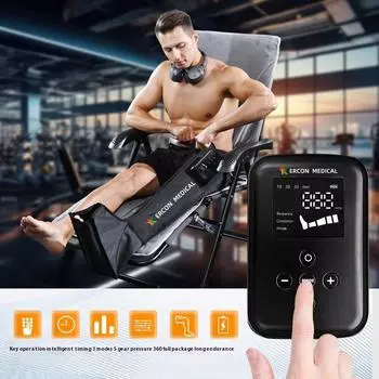 Беспроводной массажер для ног Массажер с воздушными волнами Бытовой прибор для красоты ног с воздушным давлением -Four chambers -M code single