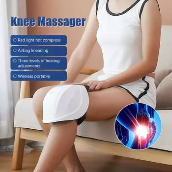 Беспроводной массажер колена Jinkairui, инфракрасное тепло и вибрация, облегчение боли в коленях при отеках жестких суставов, растяжениях связок и травмах мышц