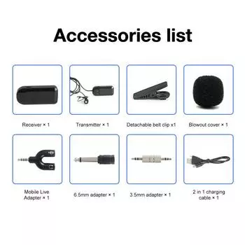 Беспроводной микрофон 2,4 г, гарнитура, микрофон для усилителя голоса, динамик, караоке, компьютерное обучение, встречи, йога, пение чёрный