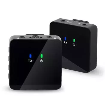 Беспроводной микрофон для записи микрофона для интервью в прямом эфире с шумоподавлением, петличный микрофон 1 receiver 2 MIC