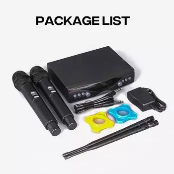 Беспроводной микрофон G320AM Профессиональный UHF 2-канальный караоке-микрофон Ручной автоматический регулятор частоты 100 м EU Plug