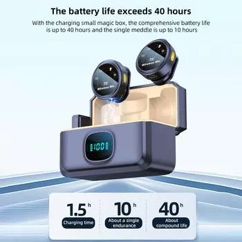 Беспроводной микрофон One-Trigger-Two 2,4G с магнитным креплением и зажимом для микрофона для шума смартфона Type-C