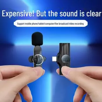 Беспроводной микрофон-петличка M16 для шумоподавления и записи видео в реальном времени one to one (Android TYPE-C version)