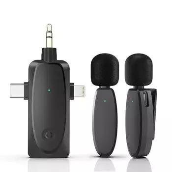 Беспроводной микрофон с дальностью передачи 120 м, штыревой микрофон, внешний микрофон для смартфона, петличный микрофон MAXTOP Mini с функцией шумоподавления, звук