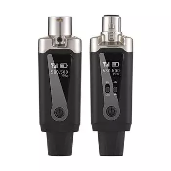 Беспроводной микрофон XLR-передатчик и приемник UHF Беспроводная микрофонная система для электрического аудиомикшера чёрный