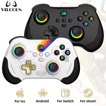 Беспроводной мини-геймпад Dual Hall, игровой контроллер для ПК ROG Ally, ПК, Steam Deck Switch, OLED-джойстик ROG Ally, подарок белый