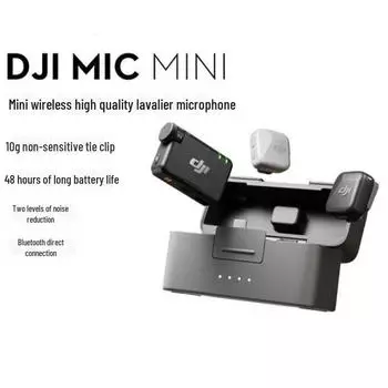 Беспроводной мини-микрофон DJI: Шумоподавляющее приспособление для прямых трансляций, видеоблогов, интервью и мобильной записи.
