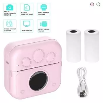 Беспроводной мини-принтер этикеток Bluetooth, термопринтер для багажа, заметок, бирок, посадочных талонов, фотографий, портативный, 1000 мАч