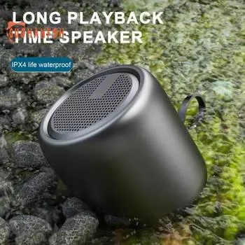 Беспроводной мини-сабвуфер с водонепроницаемостью IPX4 Life, звуком HiFi и кнопками управления — Bluetooth-совместимый динамик чёрный