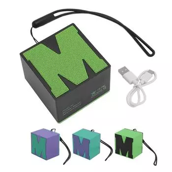 Беспроводной миниатюрный динамик Bluetooth 5.4, водонепроницаемый IP54, 6 часов воспроизведения, ремешок для шумоподавления P Black