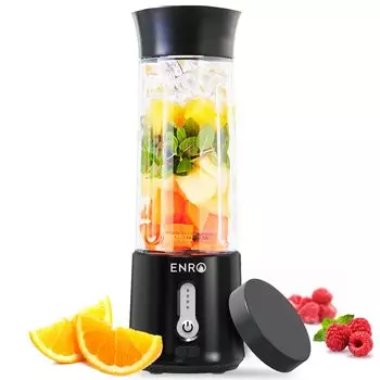 Беспроводной миксер-блендер ENRO Создайте восхитительный смузи за 30 секунд (черный)
