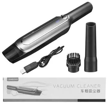 Беспроводной мощный автомобильный пылесос 200 Вт, портативный бытовой автомобильный пылесос для влажной и сухой уборки, 4000 мАч, ручной пылесос Luxury wireless чёрный