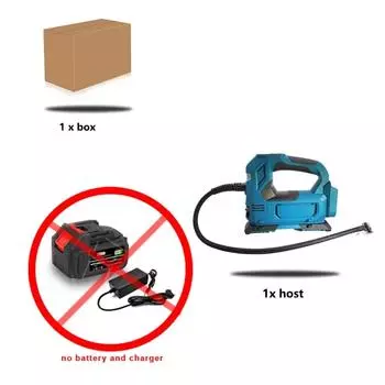 Беспроводной надувной насос высокого давления с цифровым дисплеем, портативный автомобильный электрический воздушный насос для Makita, аккумулятор 18 В, пневматический инструмент no battery no plug