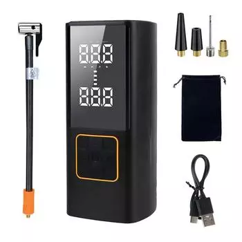 Беспроводной насос для накачивания шин, манометр для проверки давления в шинах, ЖК-дисплей для мотоцикла, велосипеда, мяча, портативный воздушный насос, цифровой 3600 мАч, 150 фунтов на кв. дюйм, автомобильный воздушный компрессор P008