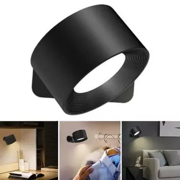 Беспроводной настенный светильник с дистанционным управлением, регулируемой яркостью, простой монтаж, перезаряжаемый через USB, настенные светодиодные бра 1pc Touch