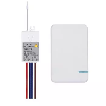 Беспроводной настенный выключатель и приемник-передатчик для дистанционного управления лампой и вентилятором