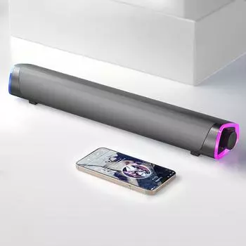 Беспроводной настольный компьютерный динамик Bar 9D стереозвук сабвуфер Bluetooth динамик для ноутбука ноутбук ПК светодиодный проводной громкоговоритель