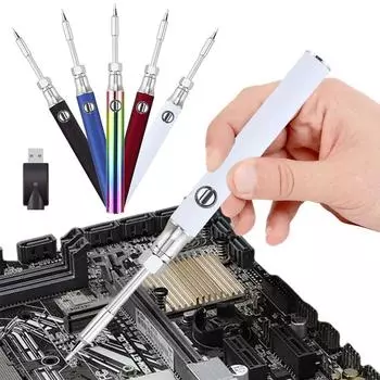 Беспроводной паяльник-ручка USB 5 В 8 Вт электрический паяльник с возможностью подзарядки и регулировки температуры сварочный ремонтный инструмент