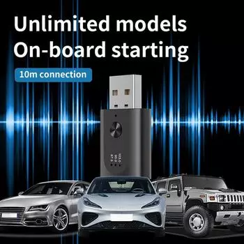 Беспроводной передатчик Автомобильный радиопередатчик Plug And Play Беспроводное FM-вещание Бесшовный беспроводной коннектор Звонки без помощи рук чёрный