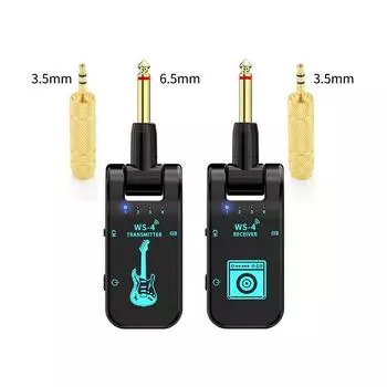 Беспроводной передатчик и приемник для духовой электрогитары, универсальный для электрогитар 3,5 мм/6,5 мм