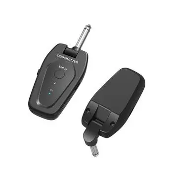 Беспроводной передатчик и приемник УВЧ, беспроводная система, перезаряжаемая аудиопередача и прием, штекер 6,35 мм, 50 м чёрный