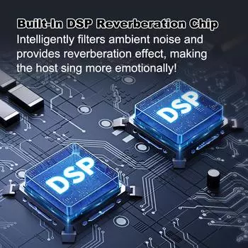 Беспроводной петличный микрофон 2.4G стерео шумоподавляющий микрофон на воротнике для прямой трансляции и чёрный