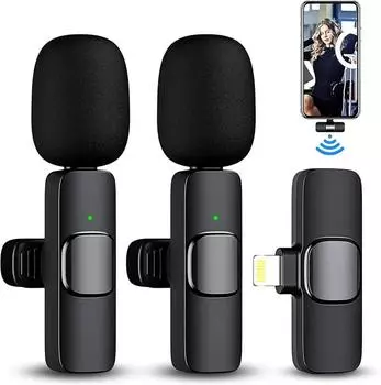 Беспроводной петличный микрофон для iPhone Android Handy Microphone Plug Play Wireless Microphone для интервью YouTube TikTok 1 tape-c+1 Mic