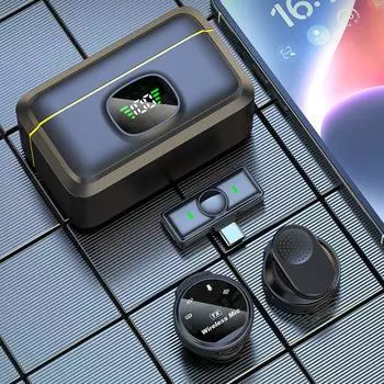 Беспроводной петличный микрофон с магнитным зажимом, маленький мини-петличный микрофон с аккумулятором 50 ч для смартфона Android Type-c iPhone iPad