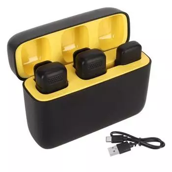 Беспроводной петличный микрофон с шумоподавлением 2.4G Type C, приемник, мини-петличный микрофон с зарядным чехлом для прямой трансляции