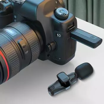 Беспроводной петличный микрофон с шумоподавлением, быстрое сопряжение, Plug Play, универсальный мини-микрофон с всенаправленным звукоснимателем на 360 градусов A