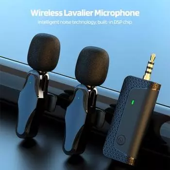 Беспроводной петличный микрофон с шумоподавлением, быстрое сопряжение, Plug Play, всенаправленный звукосниматель на 360 градусов, универсальный мини-микрофон A