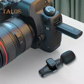 Беспроводной петличный микрофон с шумоподавлением, быстрое сопряжение, Plug Play, универсальный мини-микрофон с всенаправленным звукоснимателем на 360 градусов A