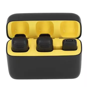 Беспроводной петличный микрофон с шумоподавлением, срок службы батареи 12 ч, 2,4 ГГц, компактный, с креплением на лацкане