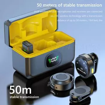 Беспроводной петличный микрофон USB-C /для интерфейса iOS с шумоподавлением и магнитным зажимом для записи видео YouTube Vlog