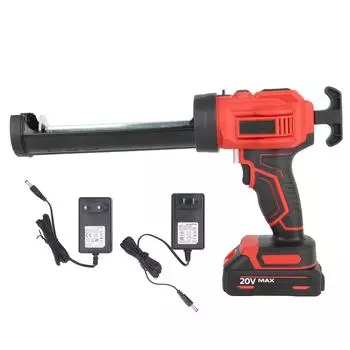 Беспроводной пистолет для герметика Электрический пистолет для герметика с батарейным питанием и светодиодной подсветкой для картриджей с герметиком 10 унций US Plug