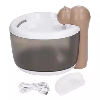 Беспроводной питьевой фонтанчик для кошек с датчиком движения, автоматический питьевой фонтанчик для домашних животных с фильтром, коричневый коричневый