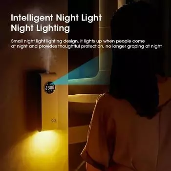 Беспроводной подвесной ароматерапевтический аппарат, освежитель воздуха, очиститель с ночником, масляный диффузор духов, дезодорант для туалета в гостиной