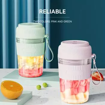 Беспроводной портативный блендер, 10 лезвий, USB-зарядка, мини-соковыжималка для коктейлей, мини-чашки для сока из овощей зелёный
