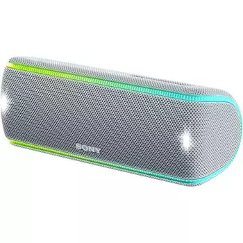 Беспроводной портативный динамик Sony с выделенным смартфоном, оснащенный подсветкой 2018 Белый W SRS-XB31: Водонепроницаемый, пыленепроницаемый,