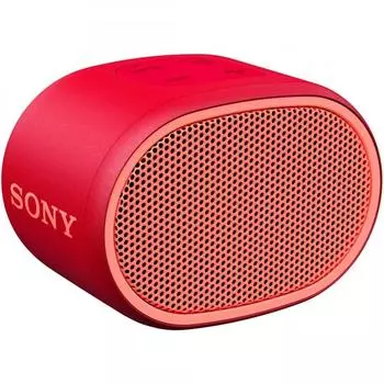 Беспроводной портативный динамик Sony SRS-XB01 R: Водонепроницаемый Bluetooth Можно использовать без смартфона Ремешок в комплекте Модель 2018 года С микрофоном Красный