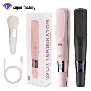 Беспроводной портативный женский электрический триммер для секущихся кончиков волос, расческа USB Rechargeable розовый